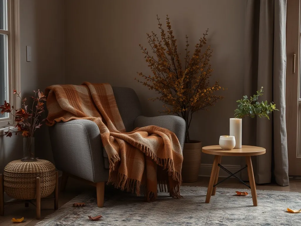 Inviting autumn contact space with warm lighting